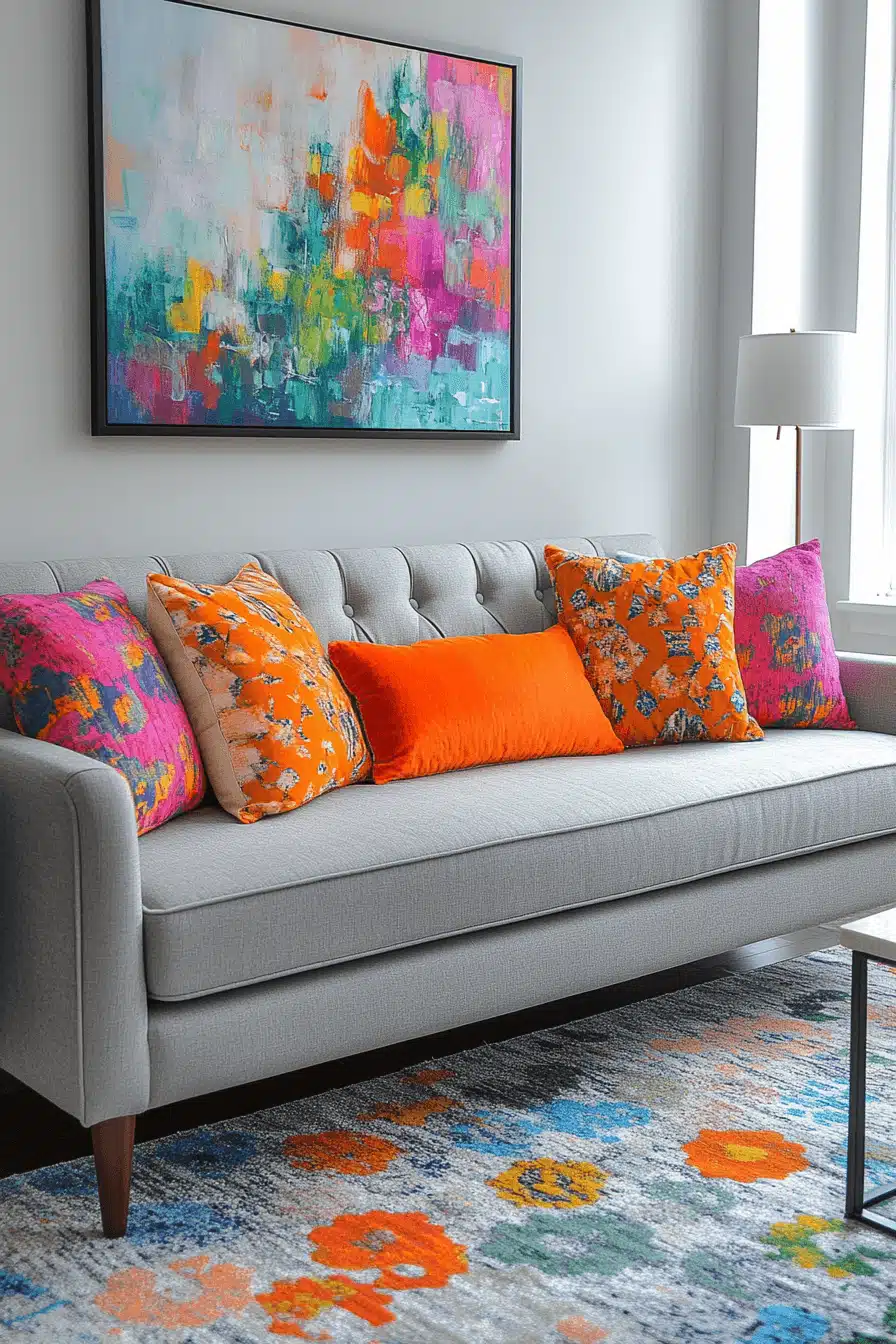 Grey couch aesthetic