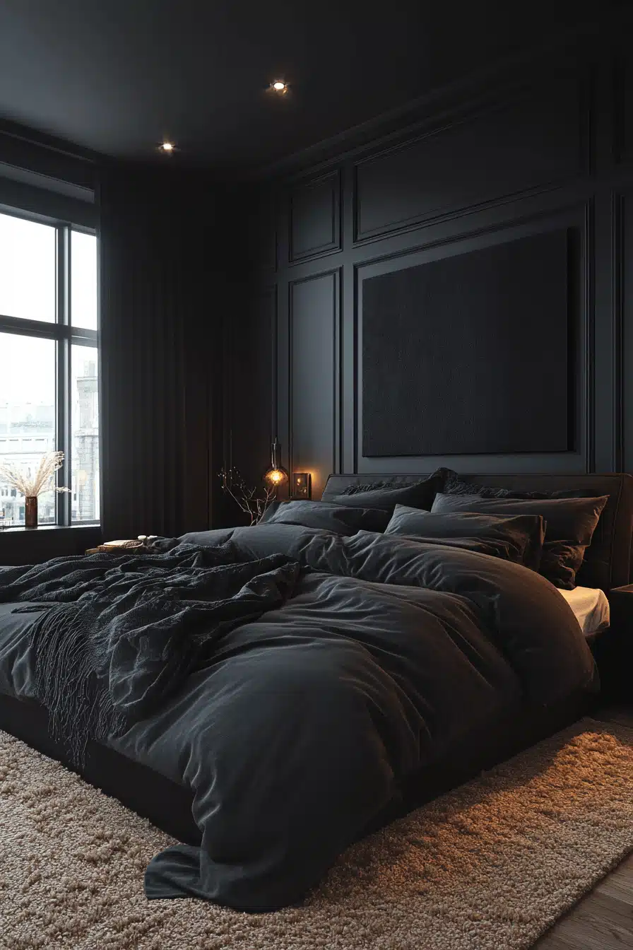 moody bedroom