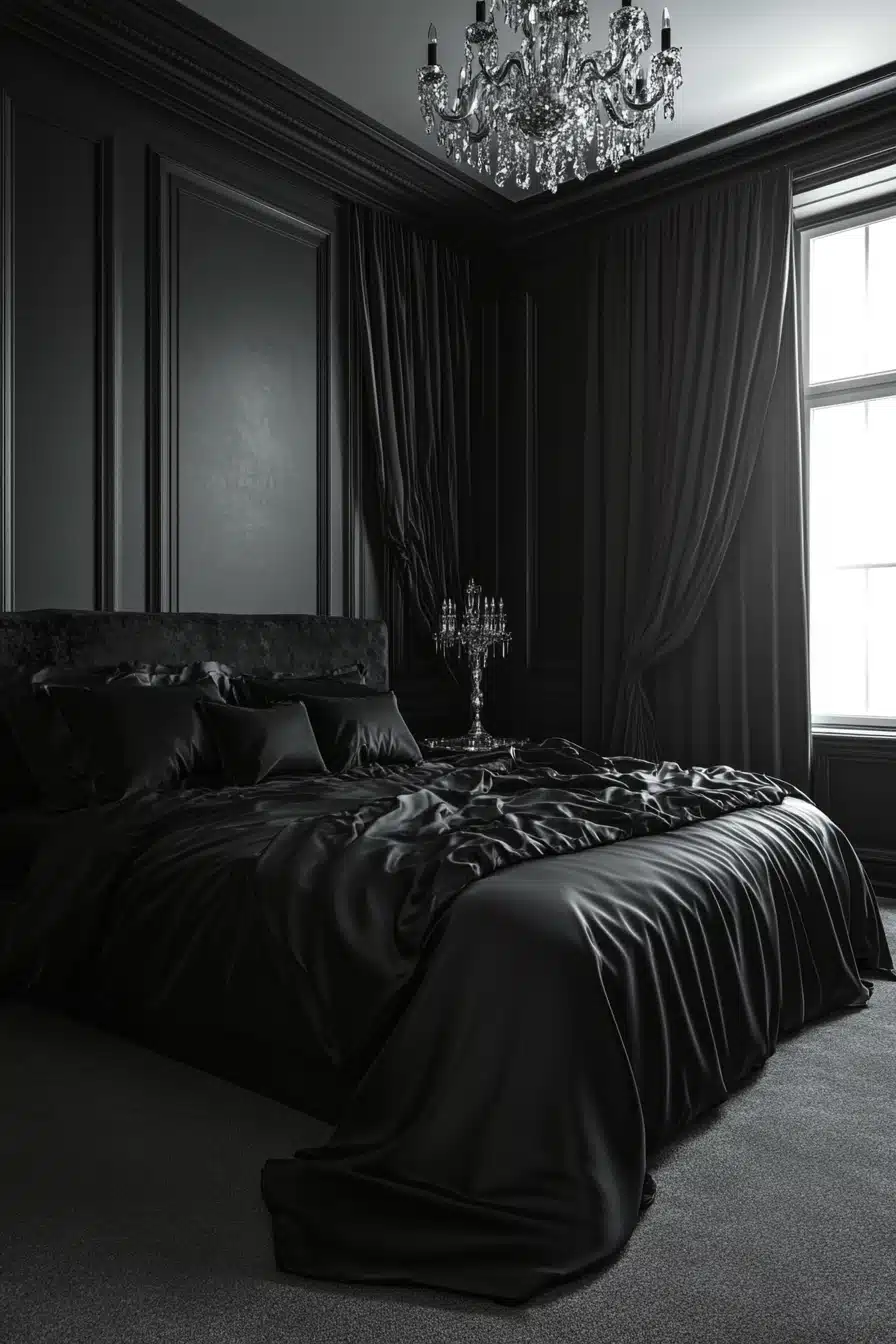 moody bedroom