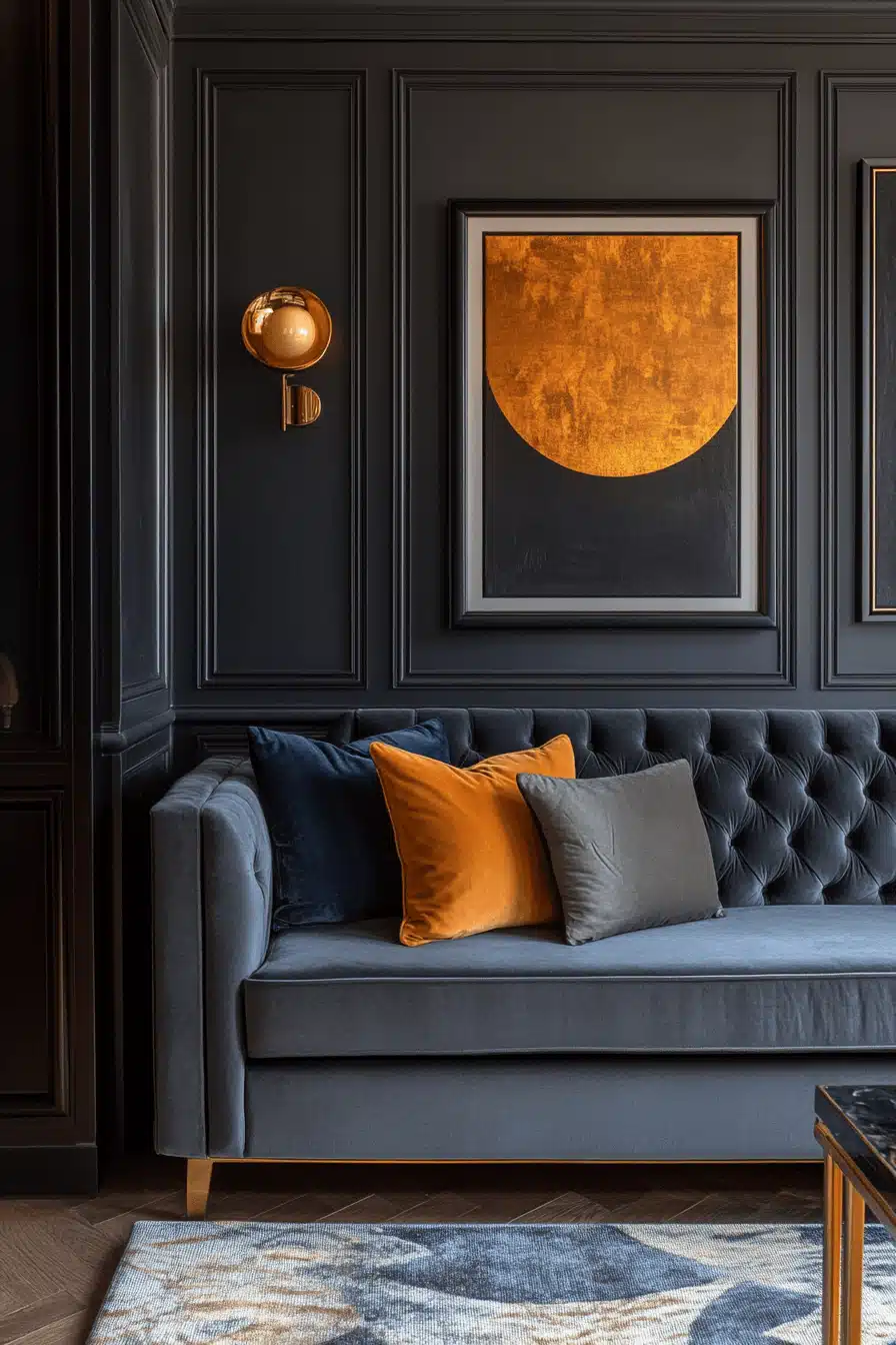 Grey couch aesthetic