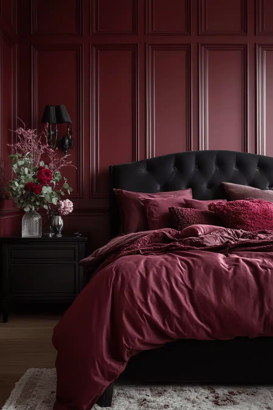 moody bedroom