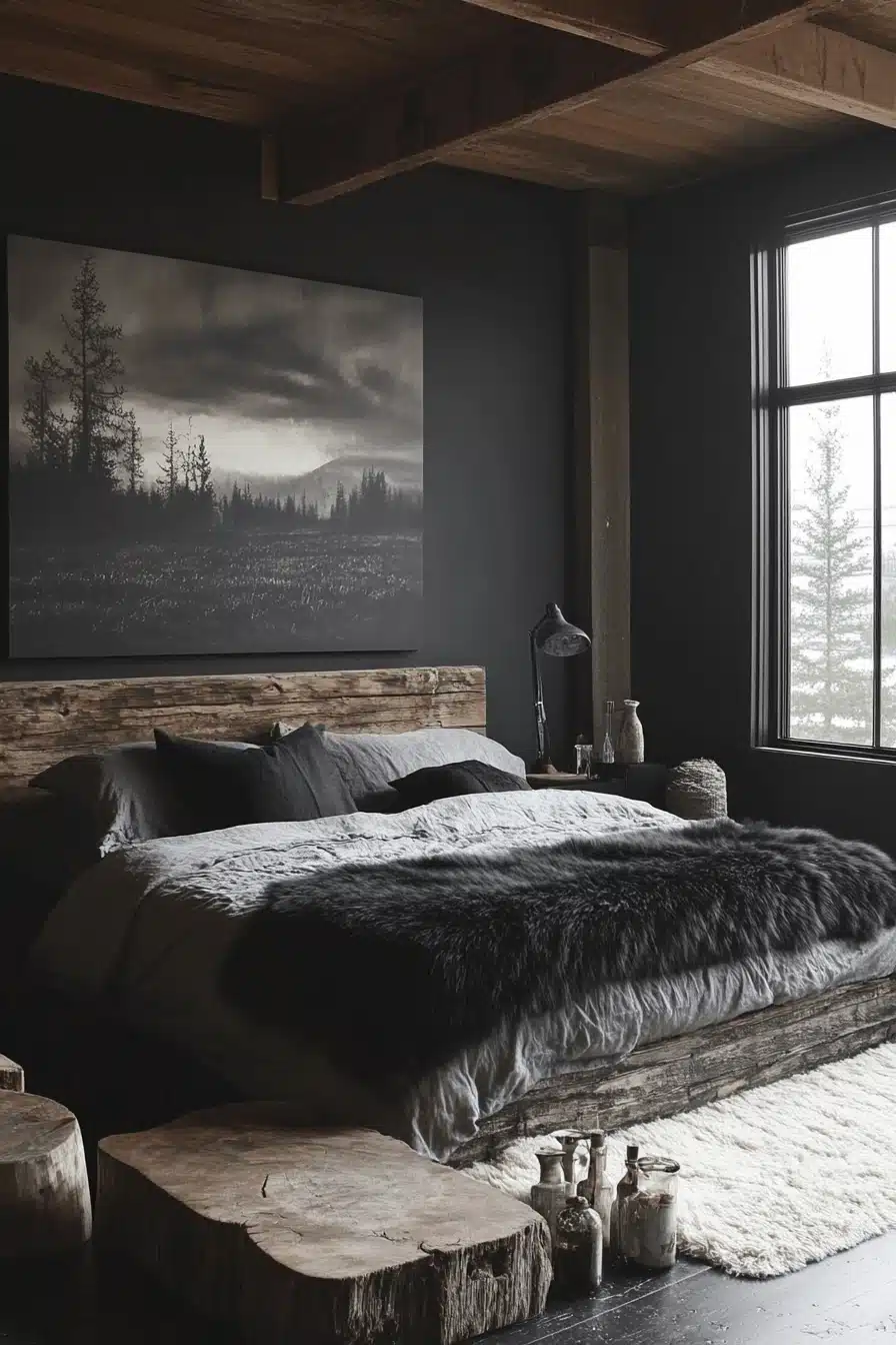 moody bedroom