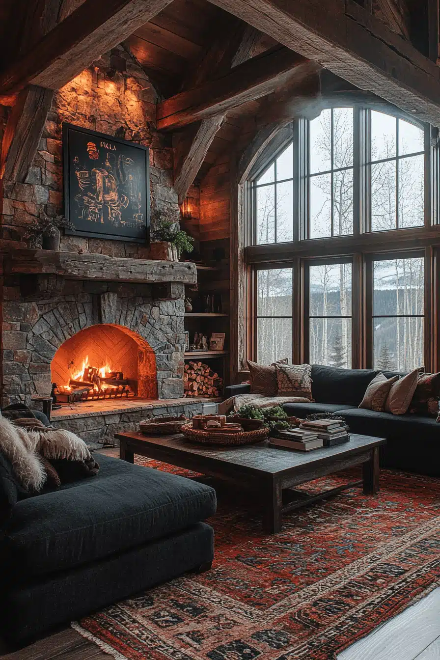 Charcoal sofa living room