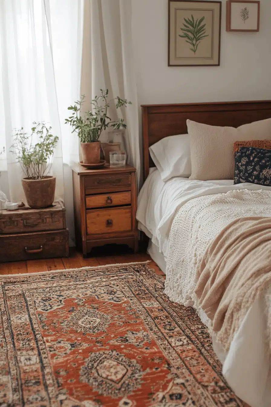 boho vintage bedroom