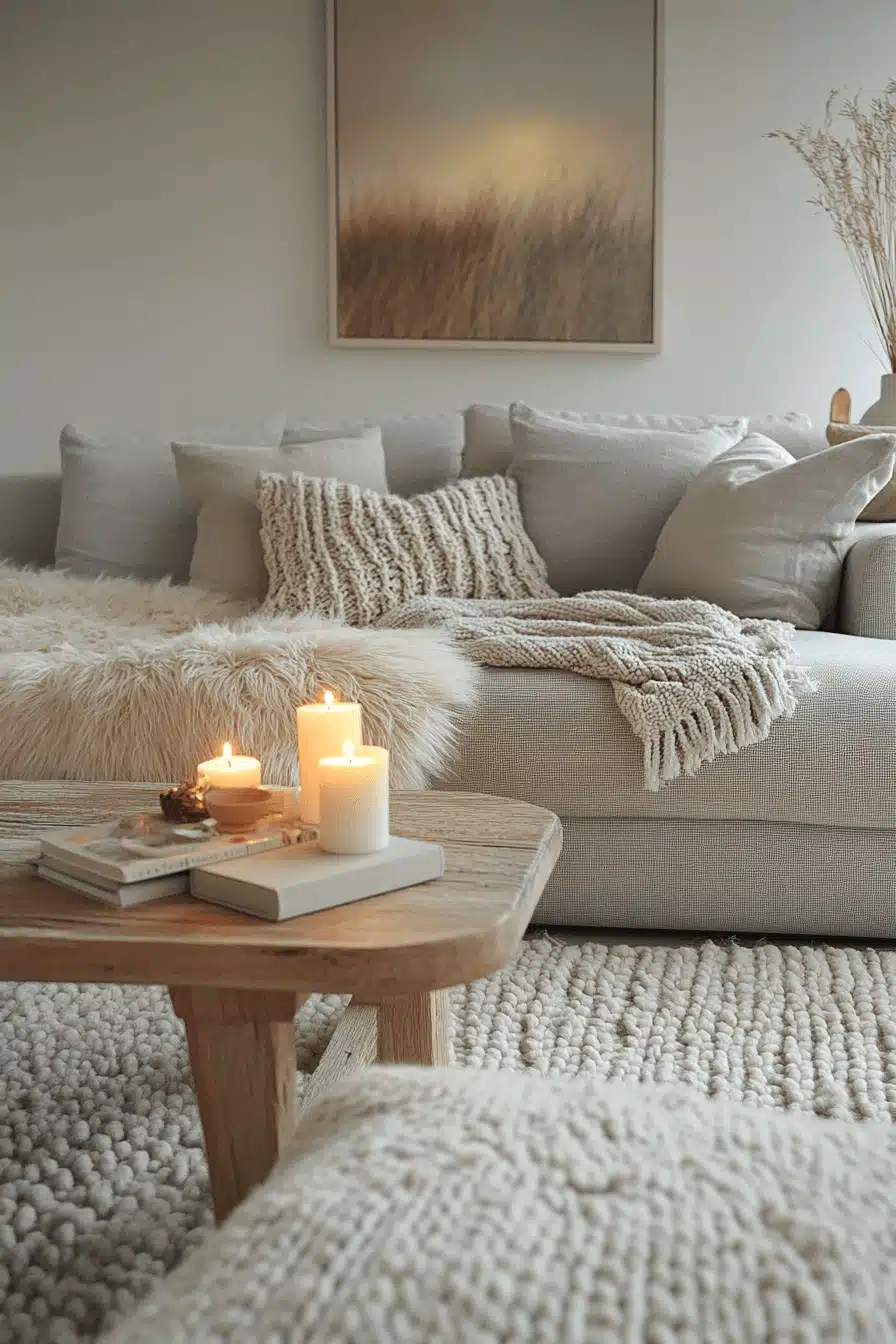 Grey couch aesthetic