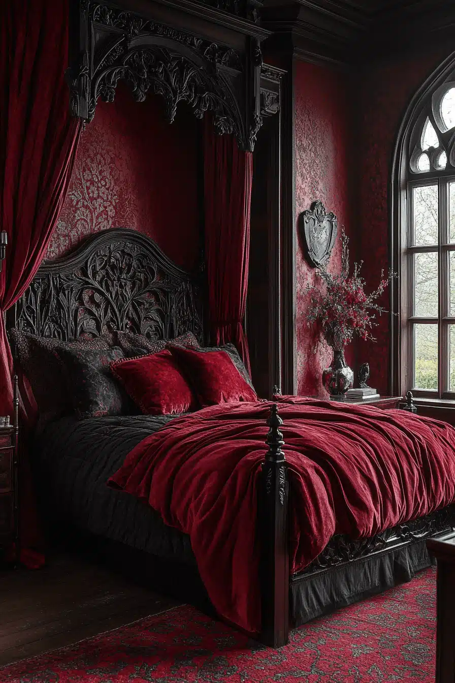 moody bedroom