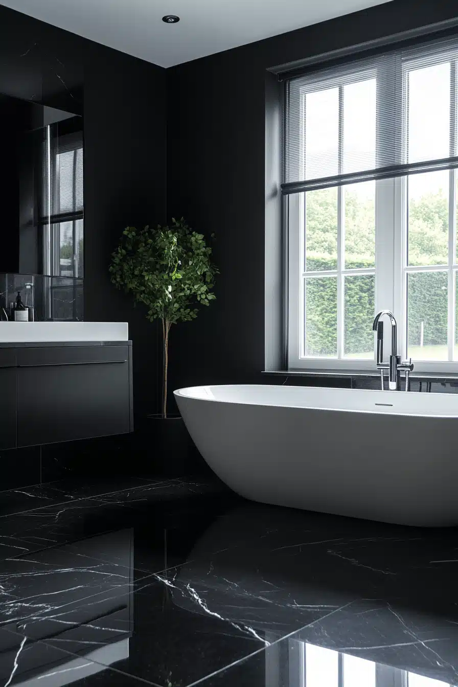 moody bathroom