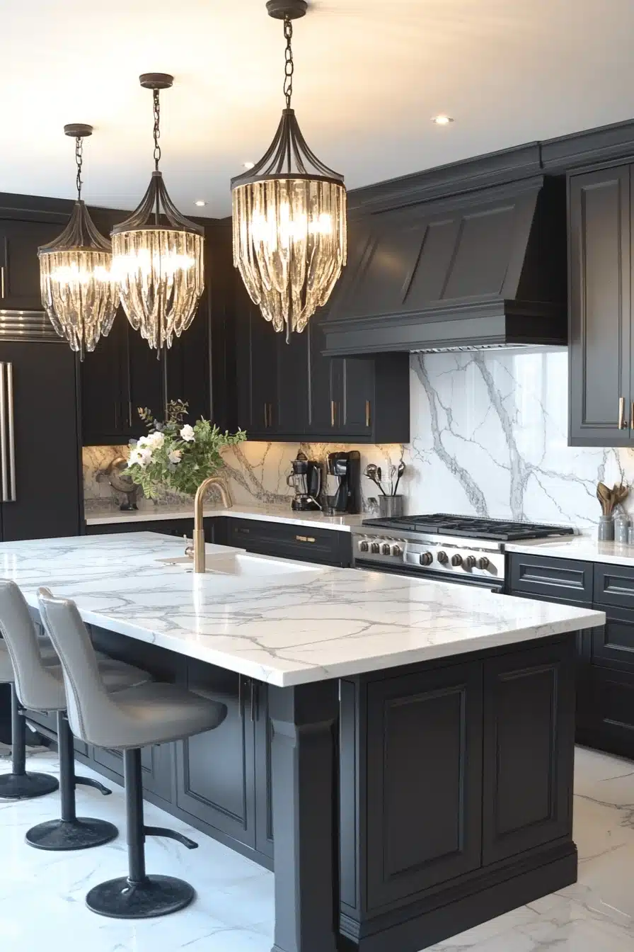 grey kitchen cabinets