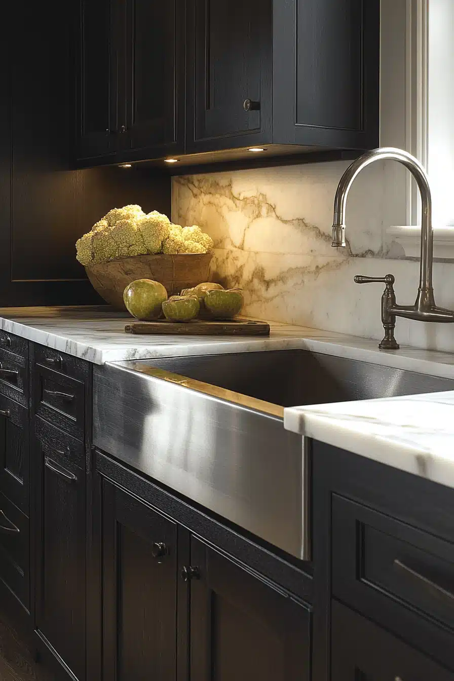 moody farmhouse kitchen