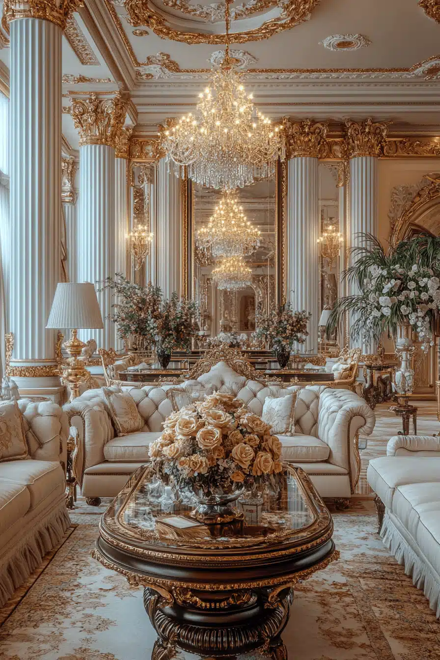 neoclassical interior living rooms