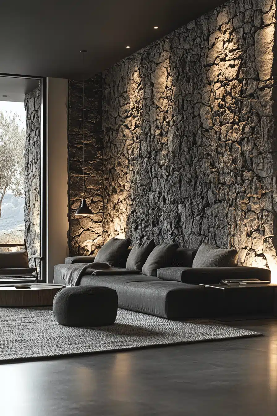 stone wall interior