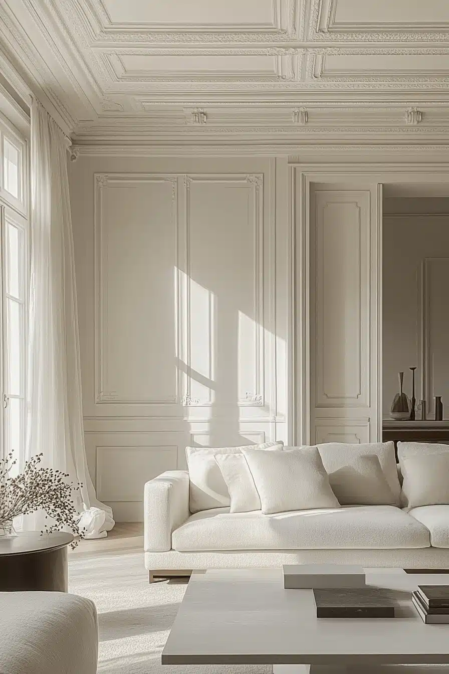 white living room decor
