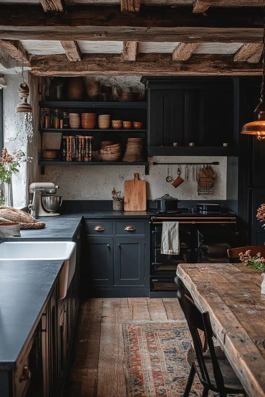 moody cottage kitchen