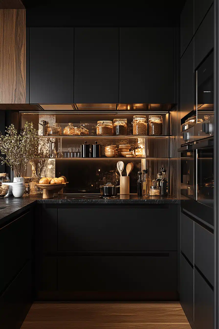 small moody kitchen