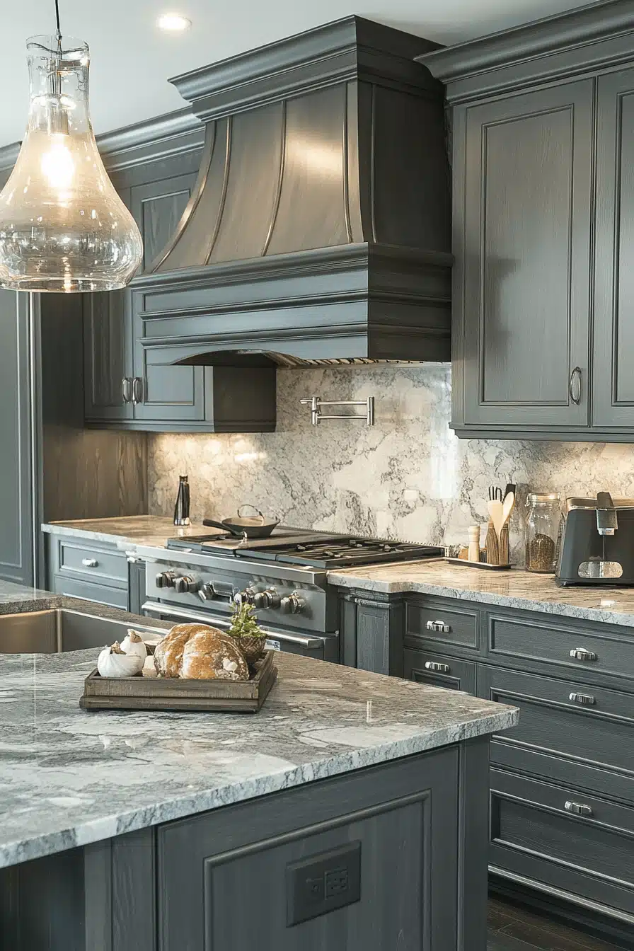 grey kitchen cabinets
