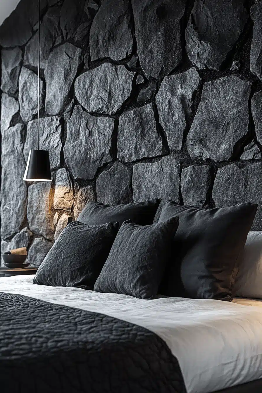 Stone Wall Bedroom