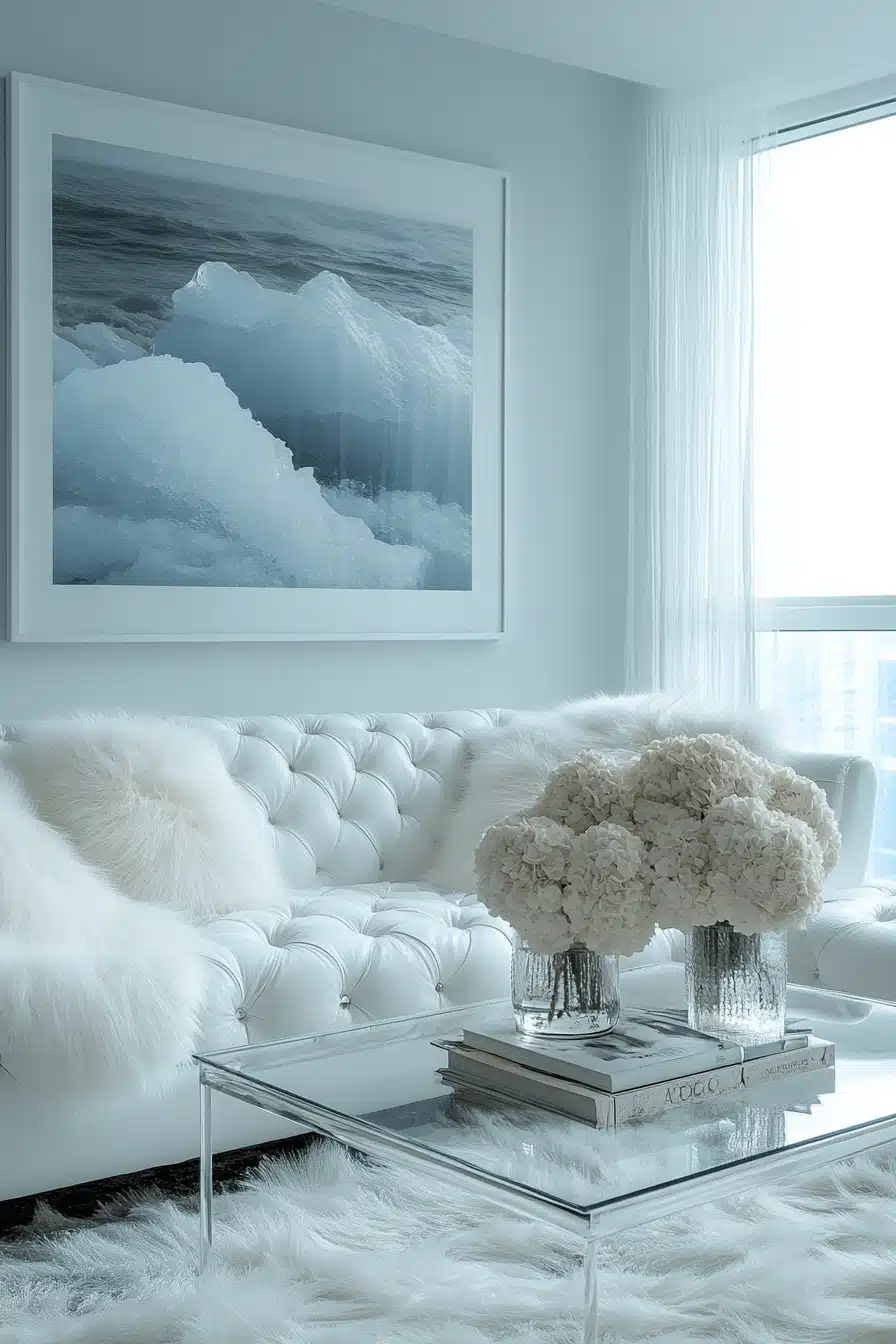 white living room decor