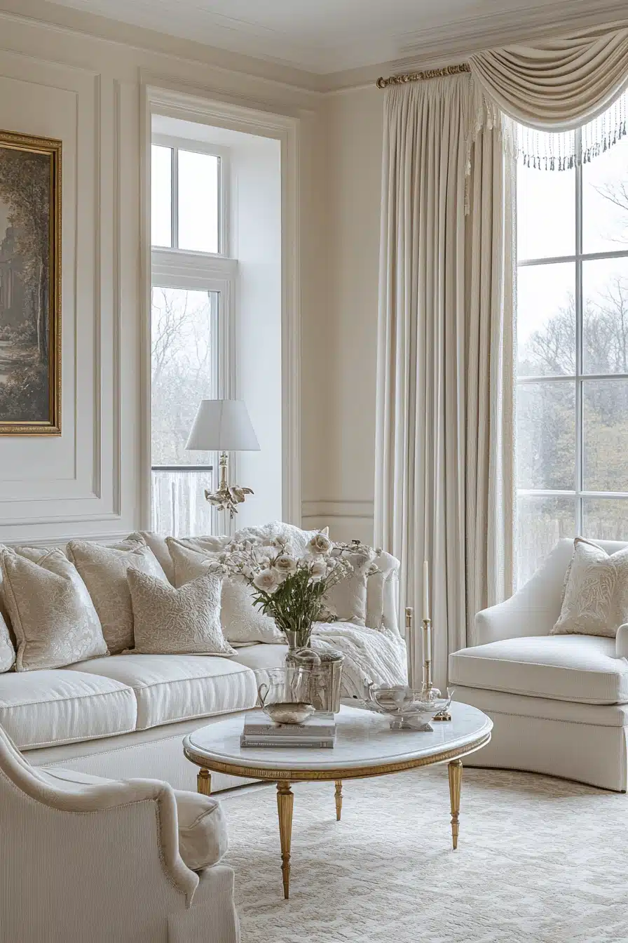 neoclassical interior living rooms