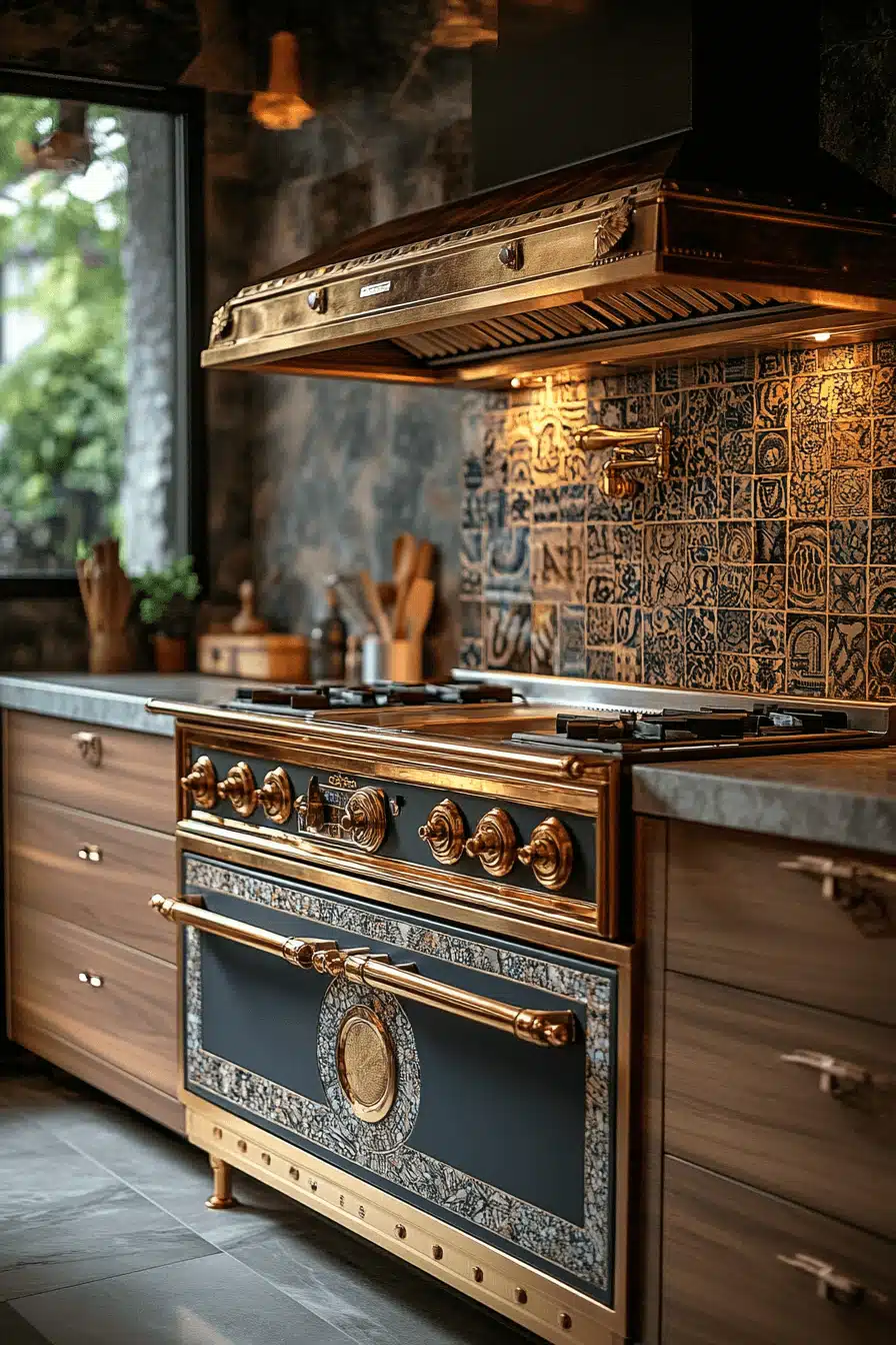 dark academia kitchen