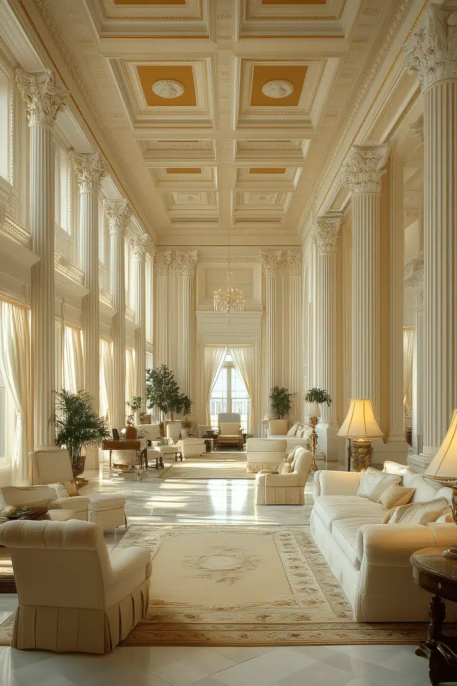 neoclassical interior living rooms