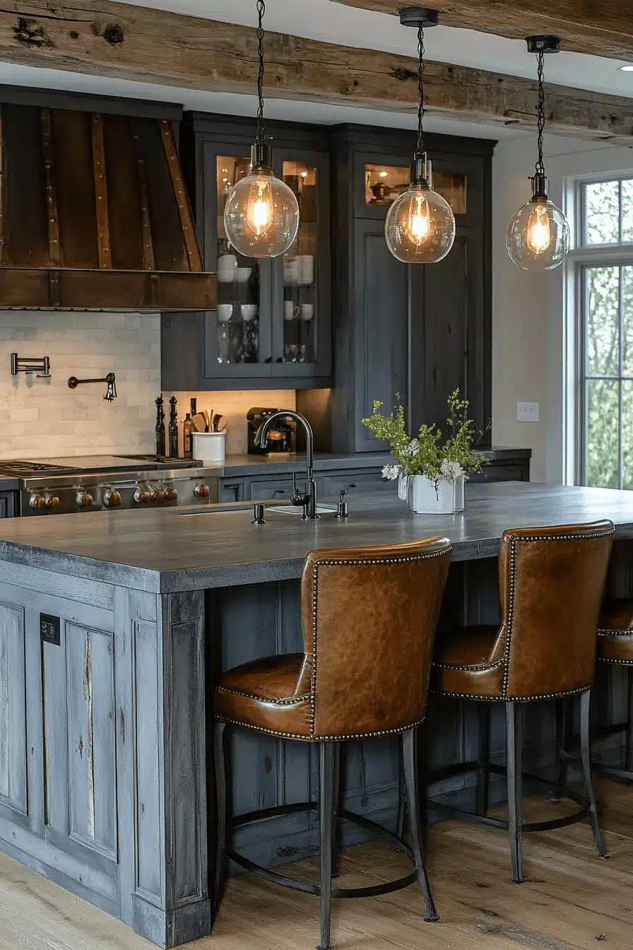 moody farmhouse kitchen