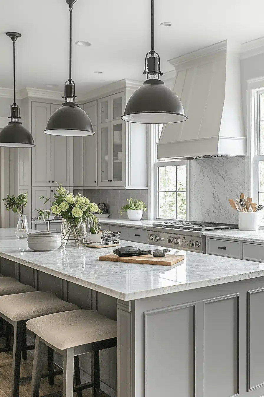 light grey kitchen cabinets