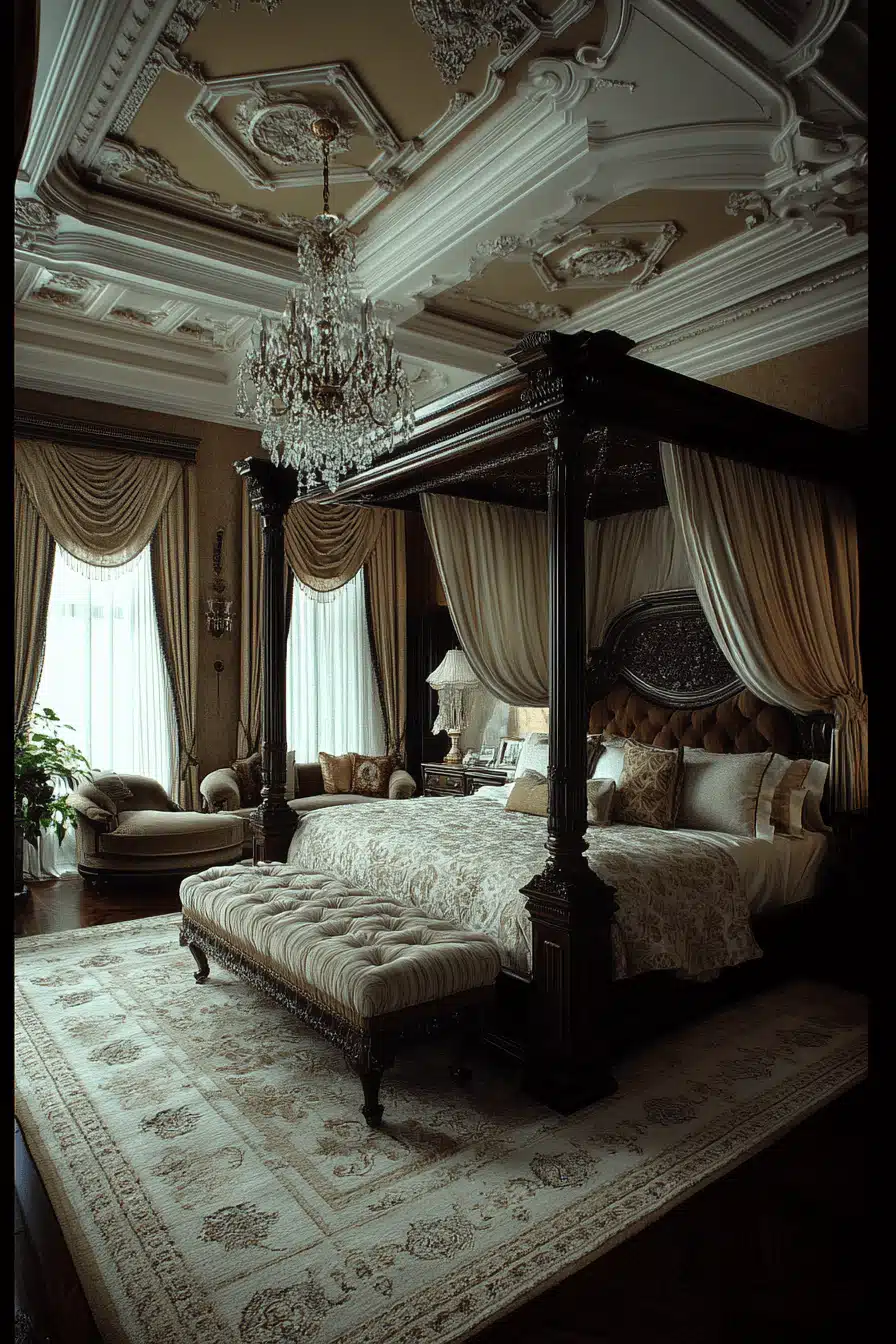 neoclassical bedroom