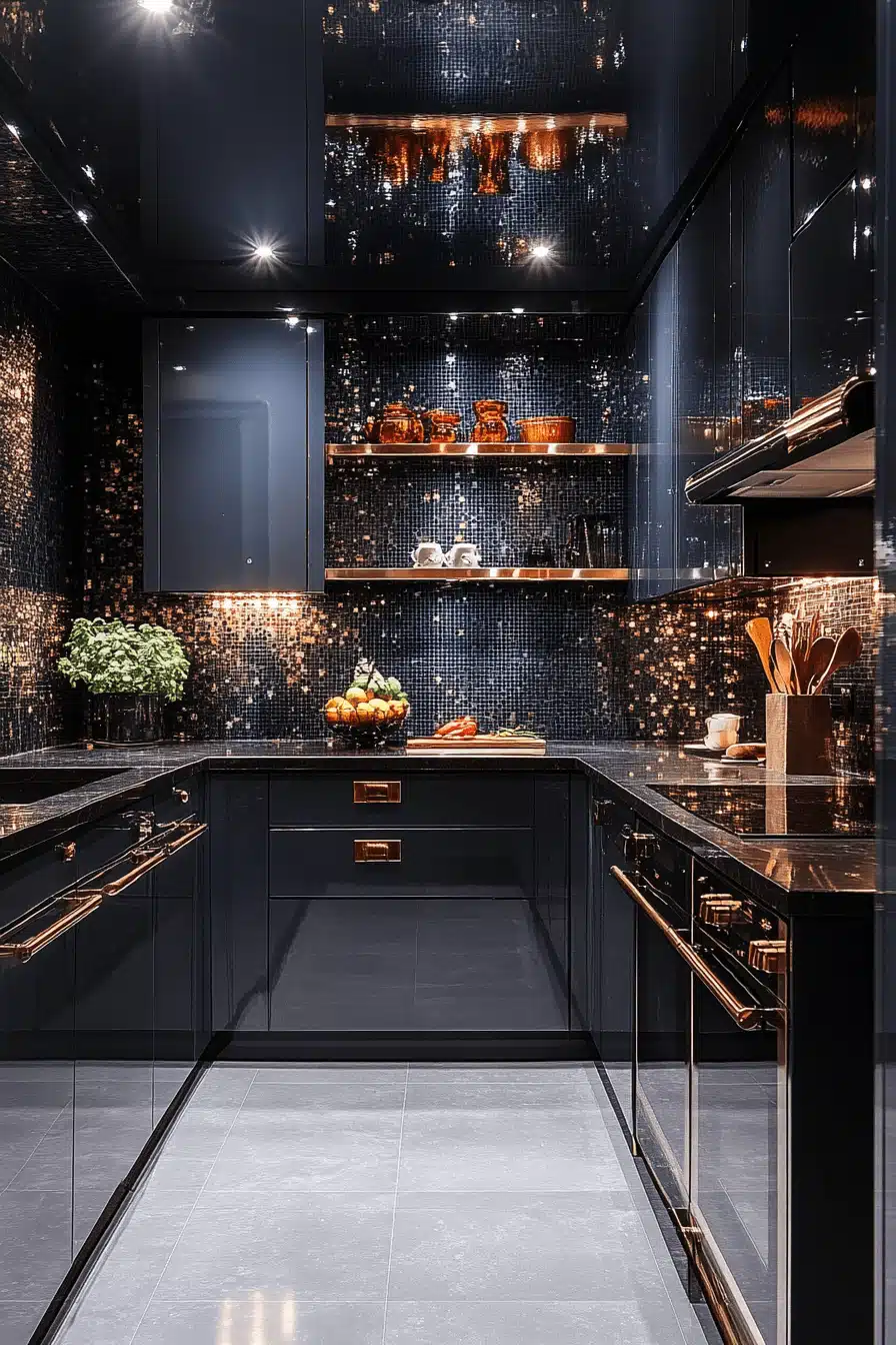 small moody kitchen