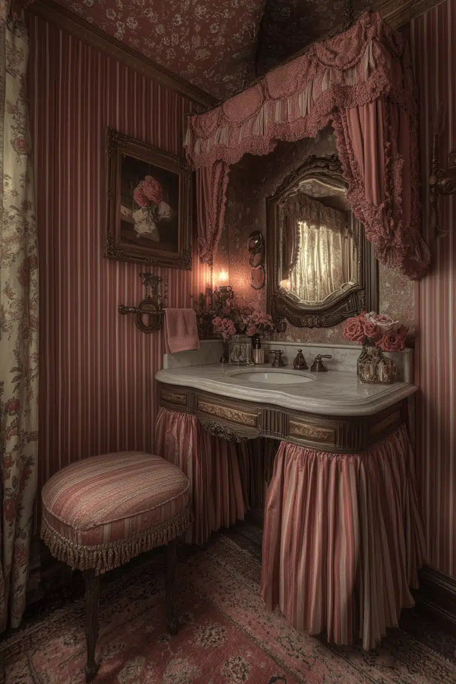 moody vintage bathroom