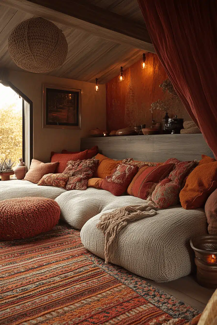 old cabin interior living room