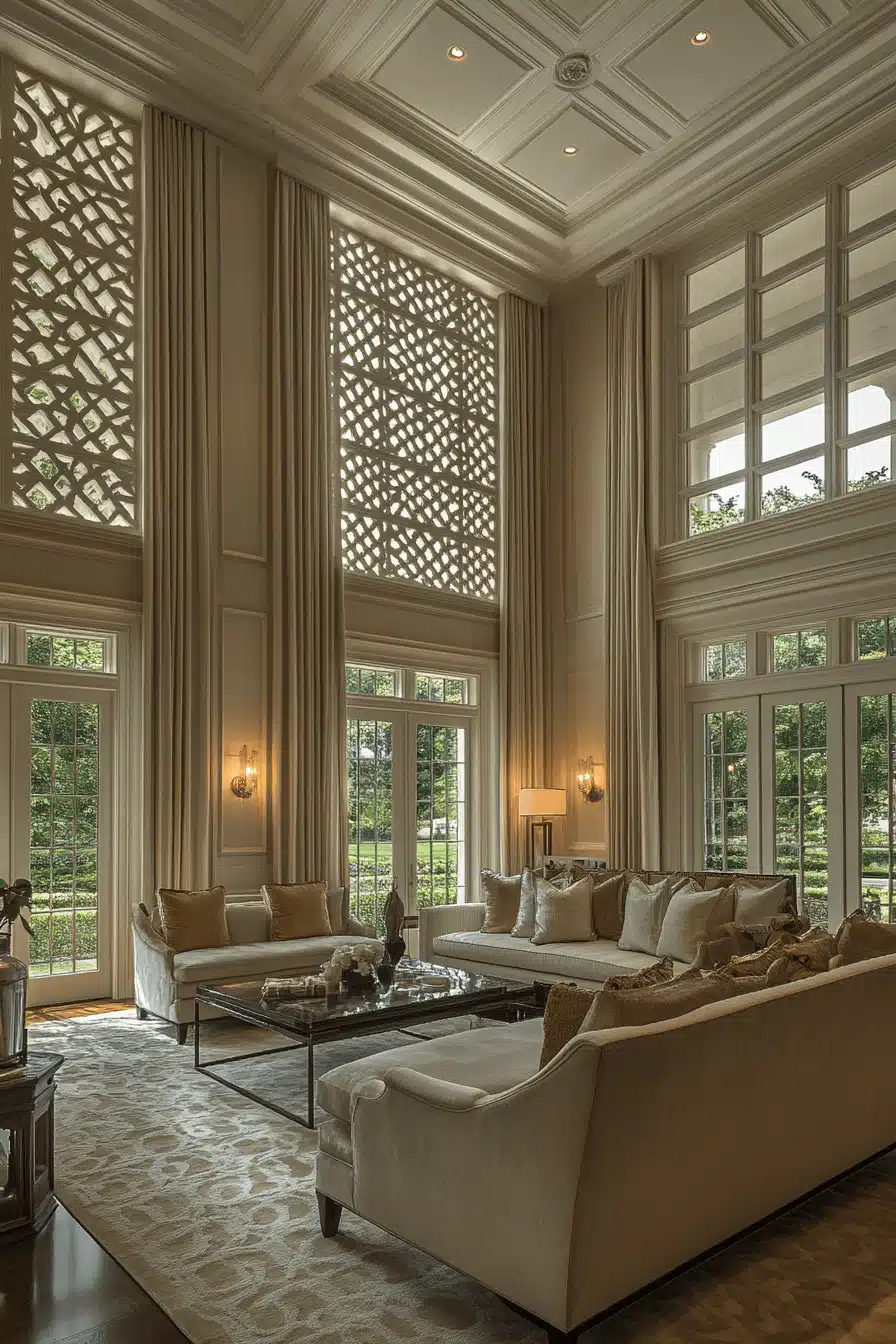 neoclassical interior living rooms