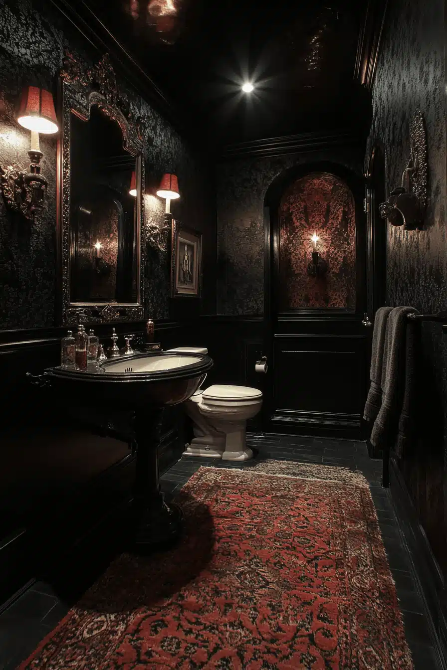 moody vintage bathroom