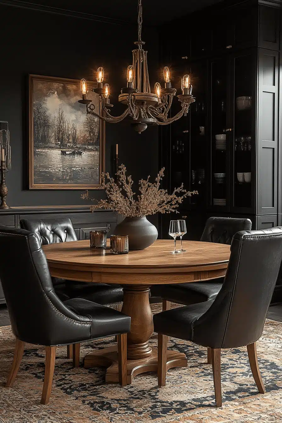 moody dining room