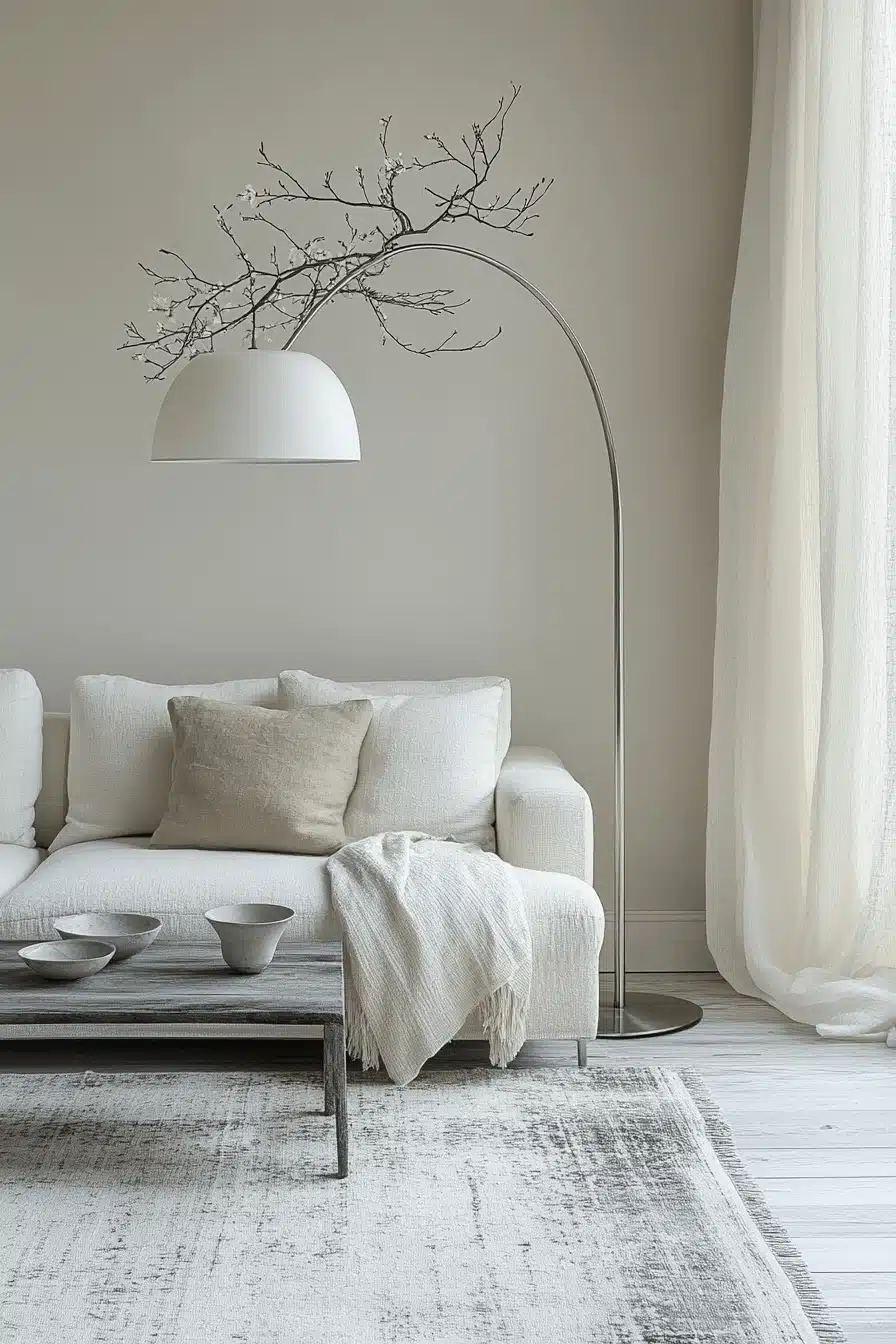 white living room decor