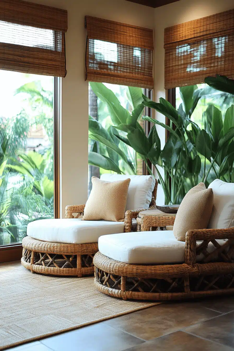 tropical living room