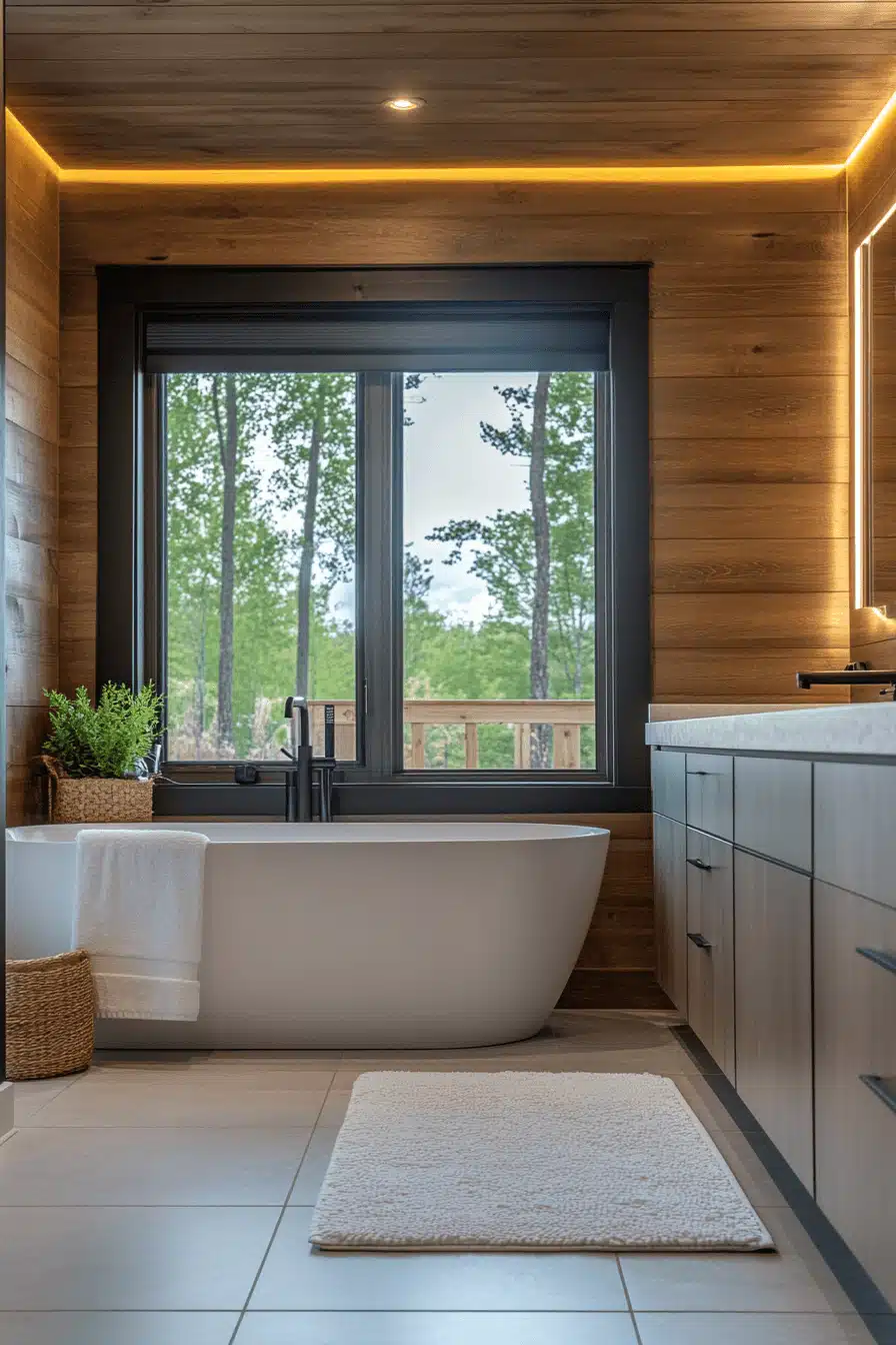 old cabin interior bathroom