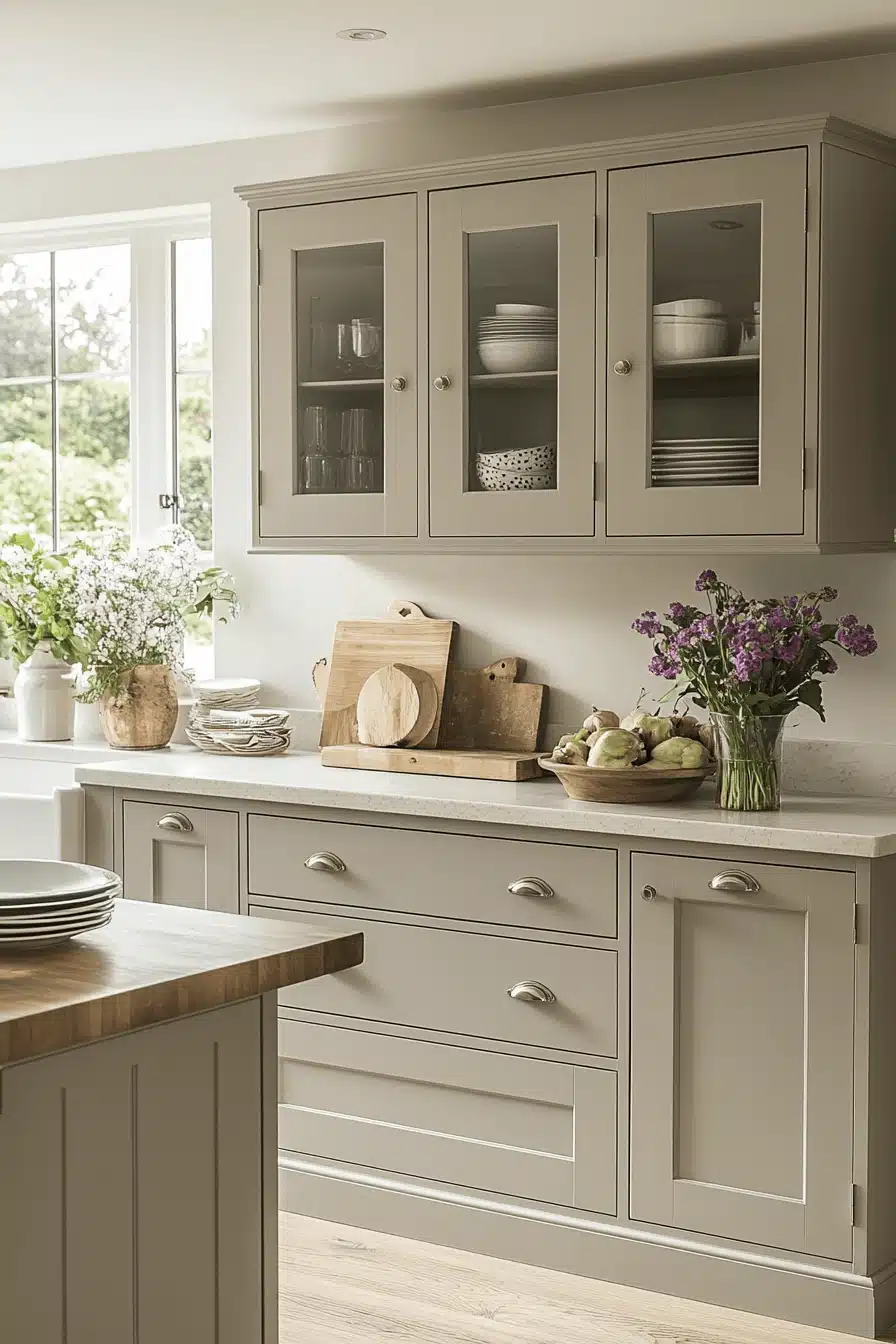 grey kitchen cabinets