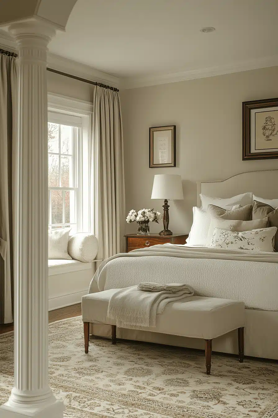 neoclassical bedroom