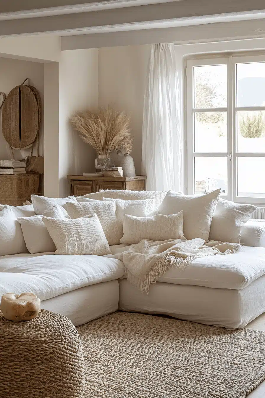 white living room decor