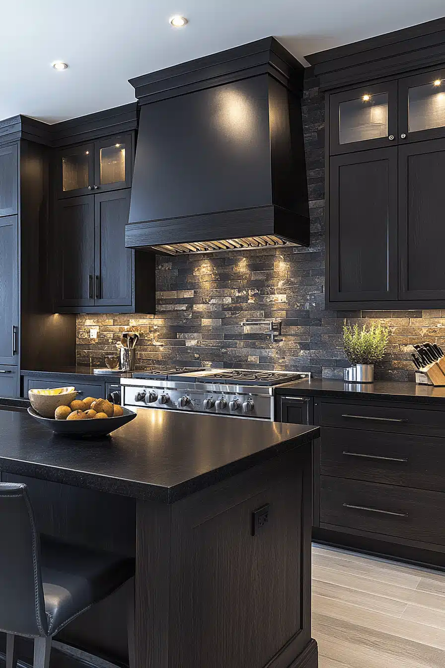 small moody kitchen
