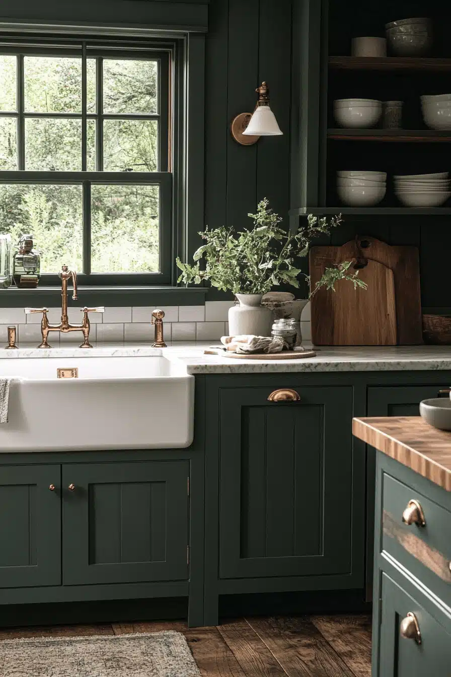 moody farmhouse kitchen