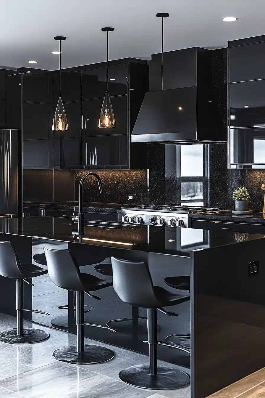 dark kitchen aesthetic