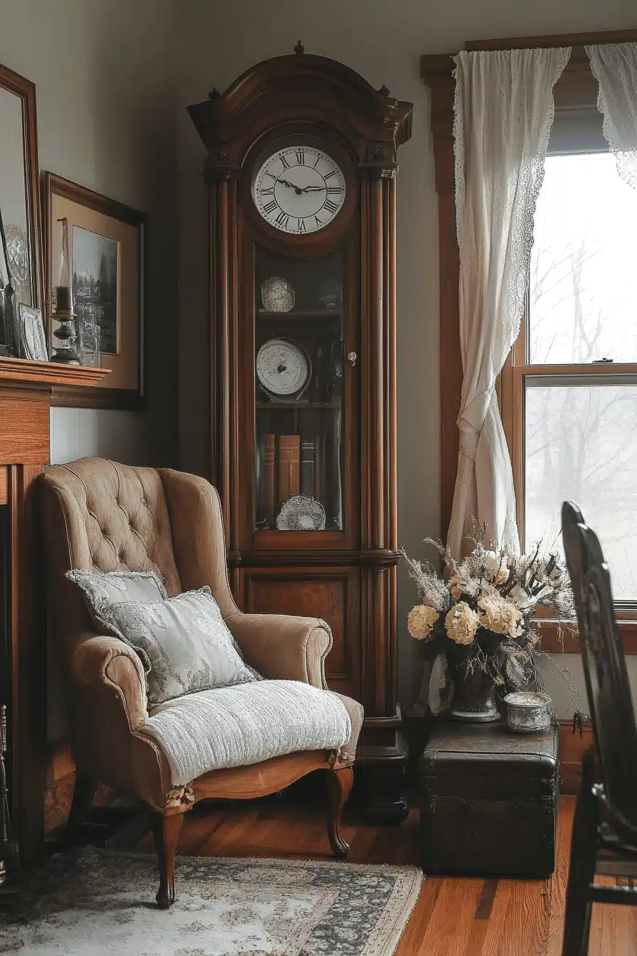 moody vintage living room