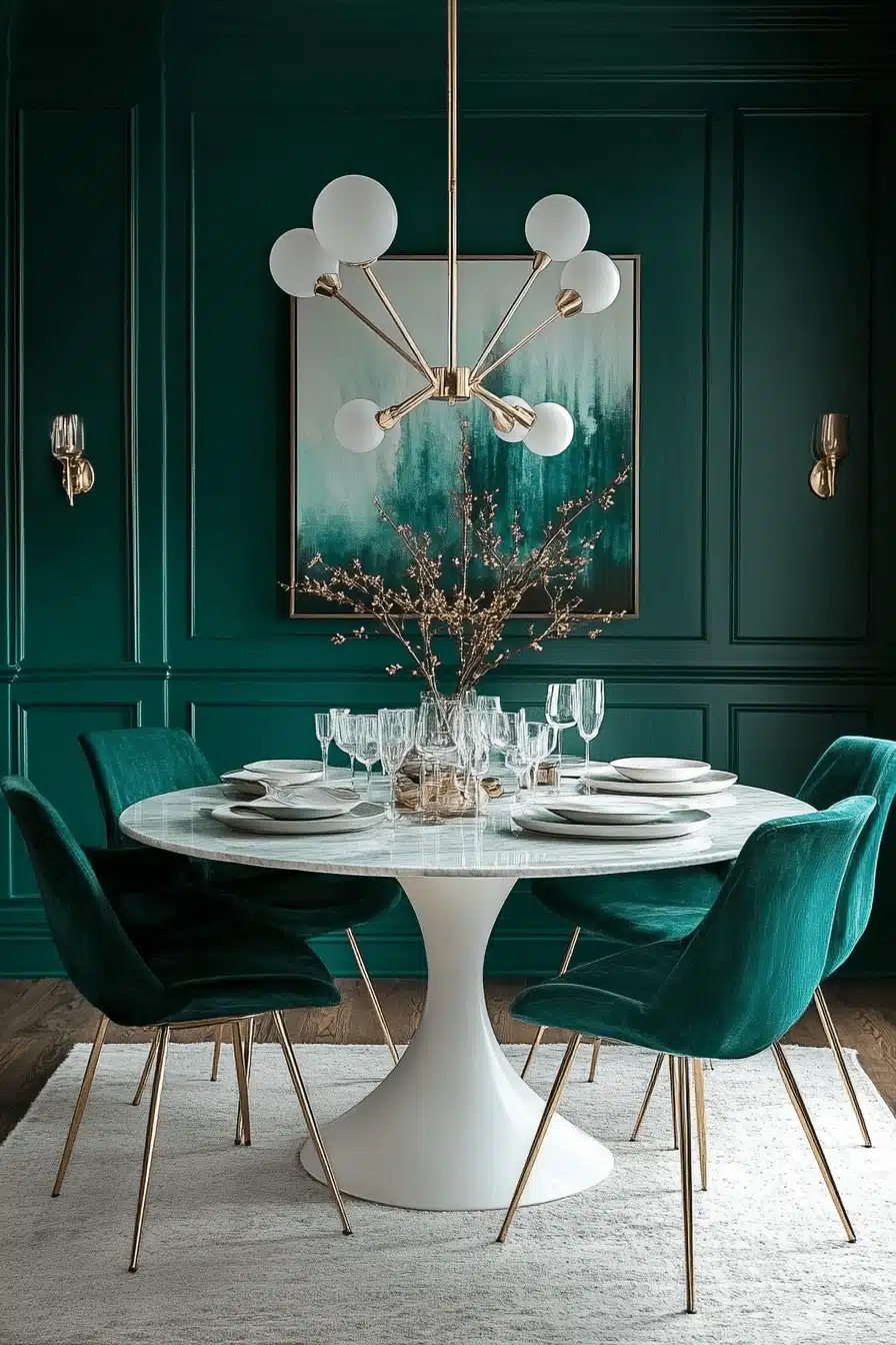 moody dining room