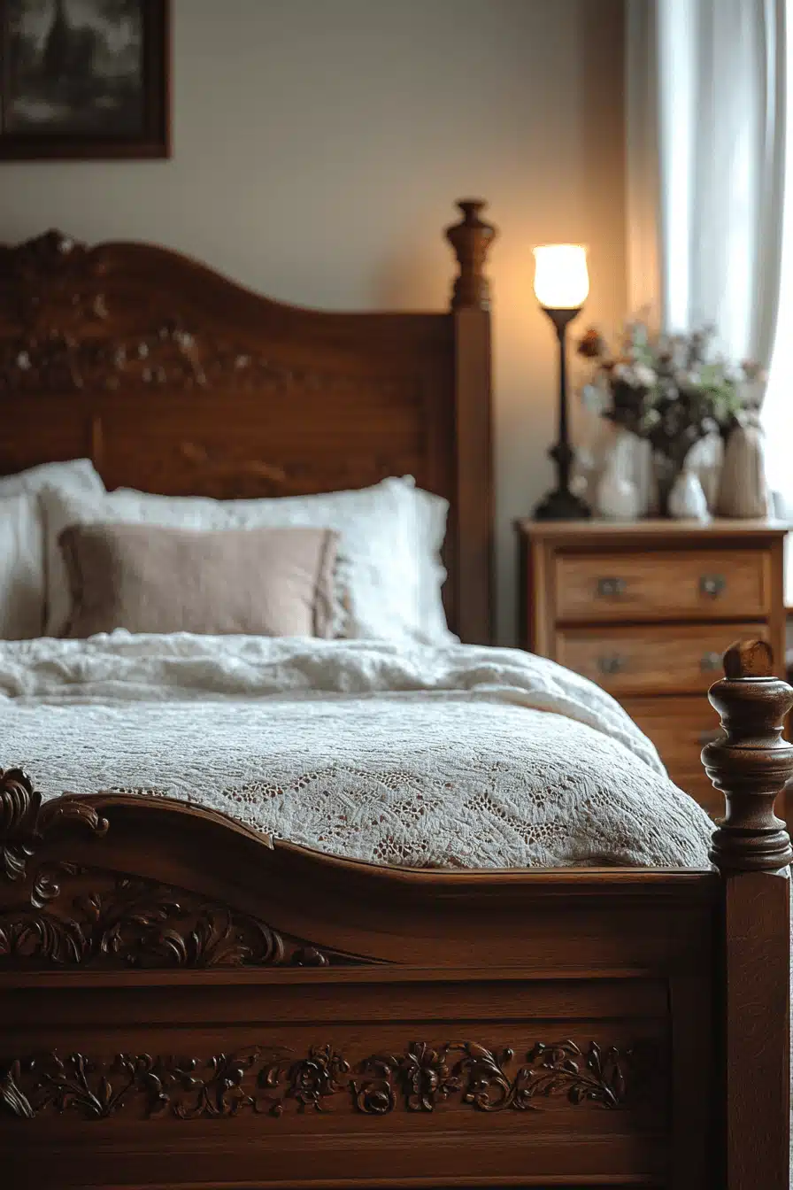 old cabin interior bedroom