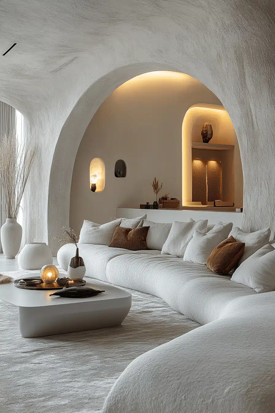 white living room decor