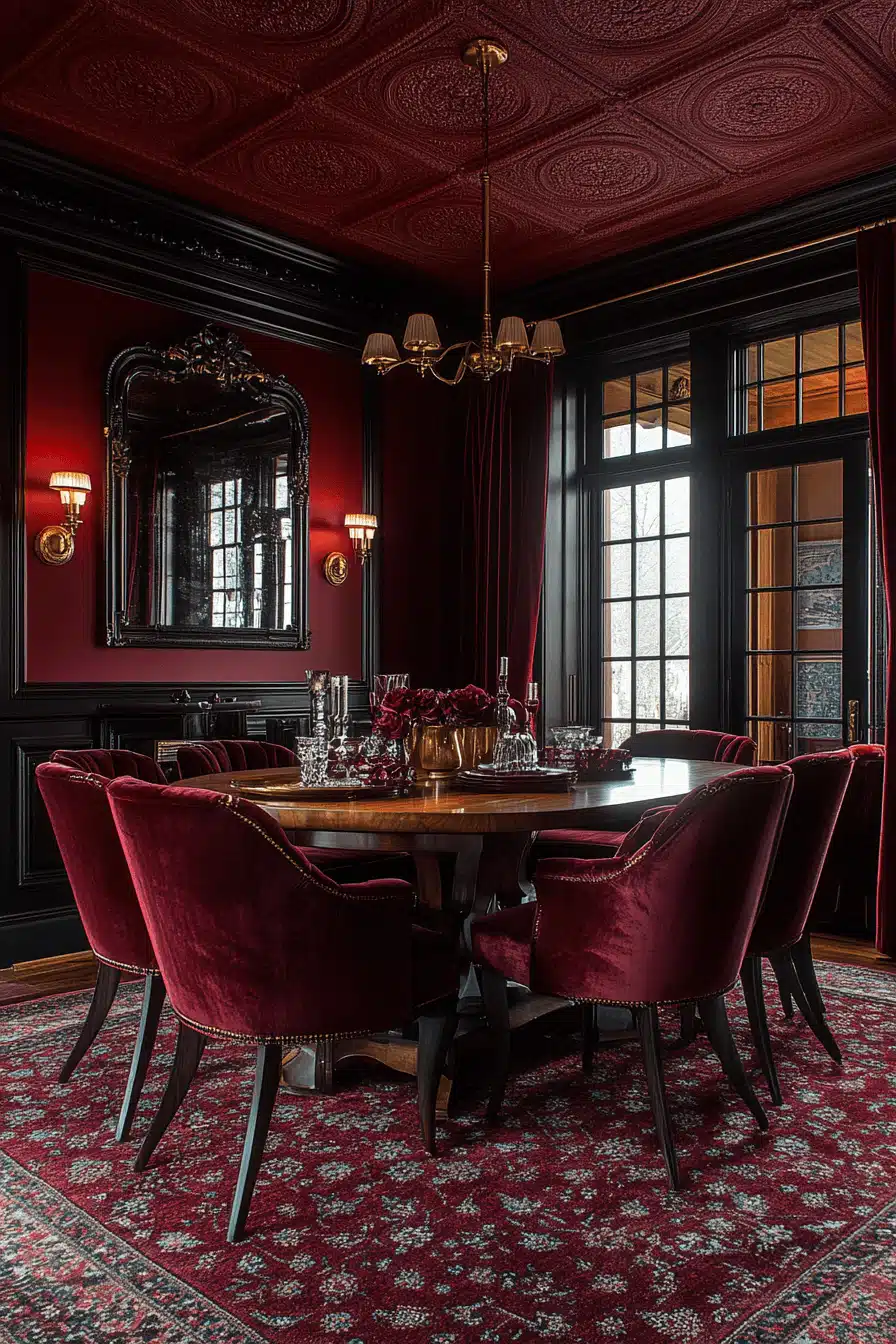 moody dining room