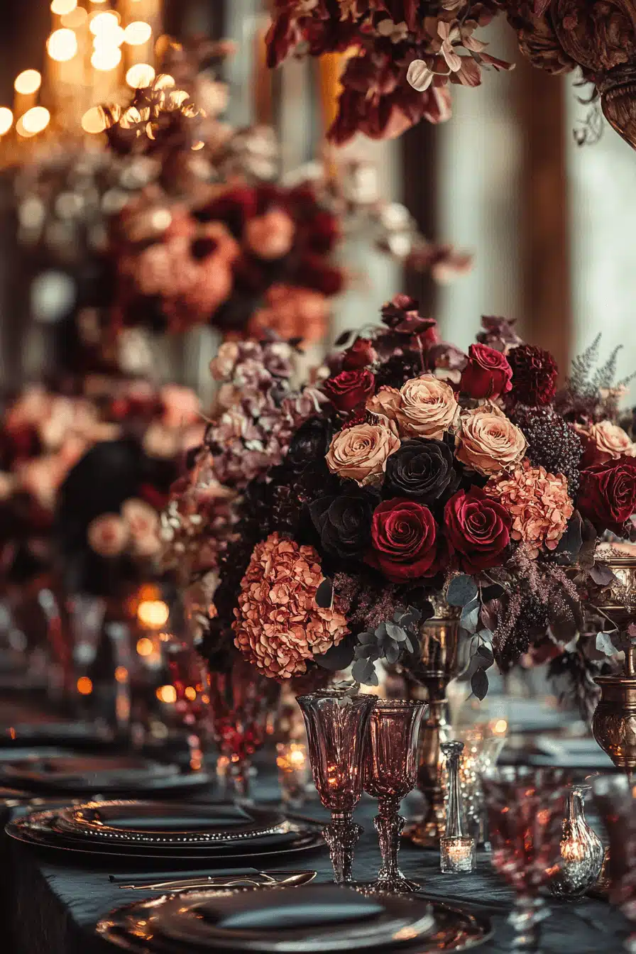 moody romantic wedding decor