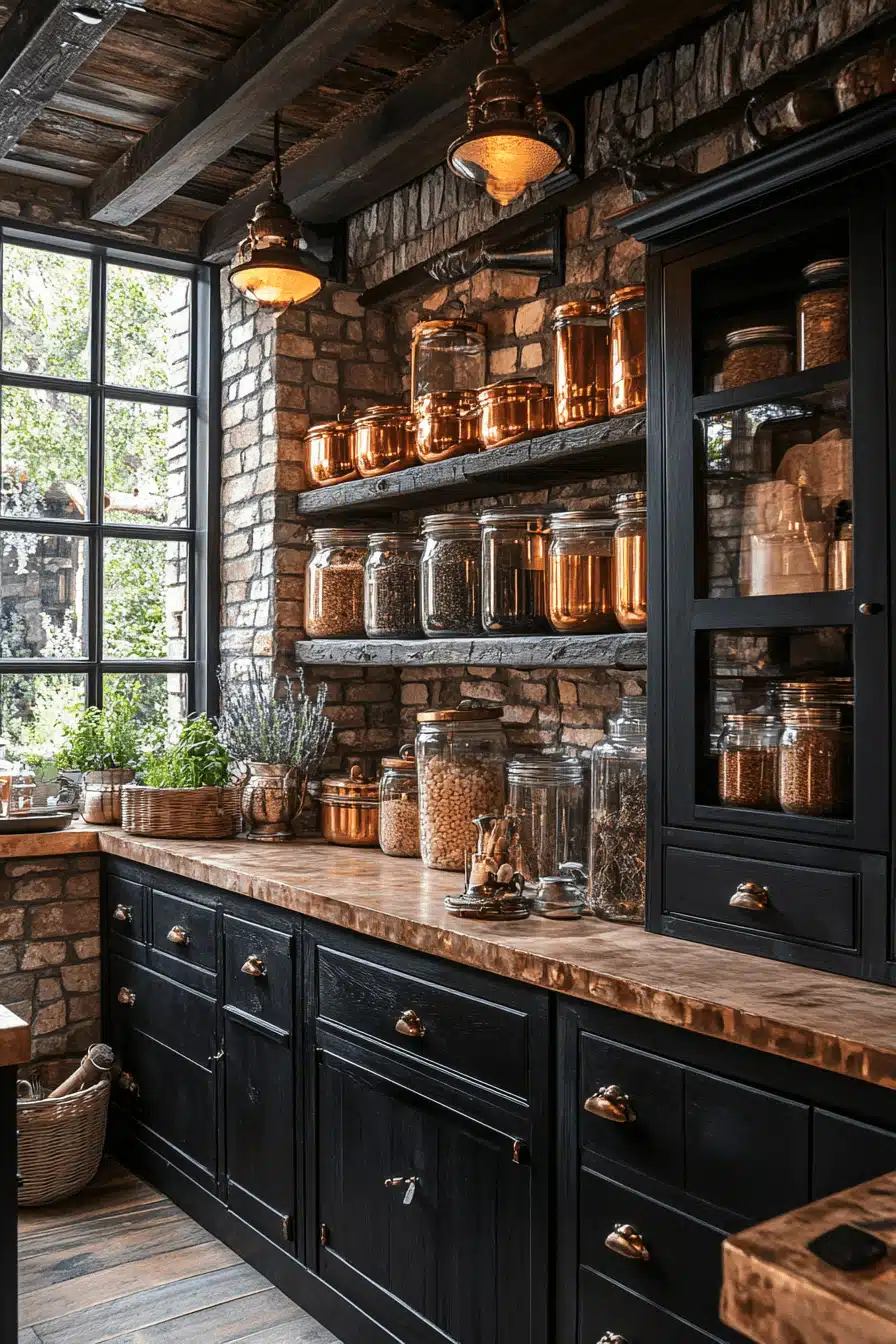 dark academia kitchen