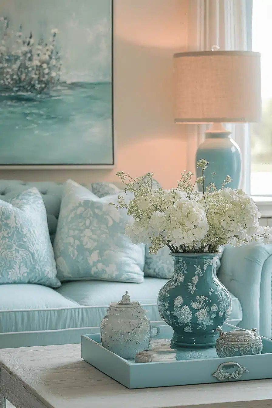 green living room decor